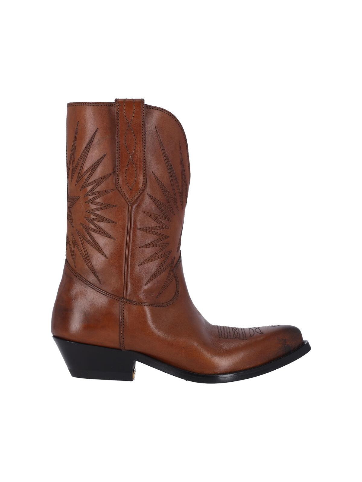 golden goose wish star ankle boots