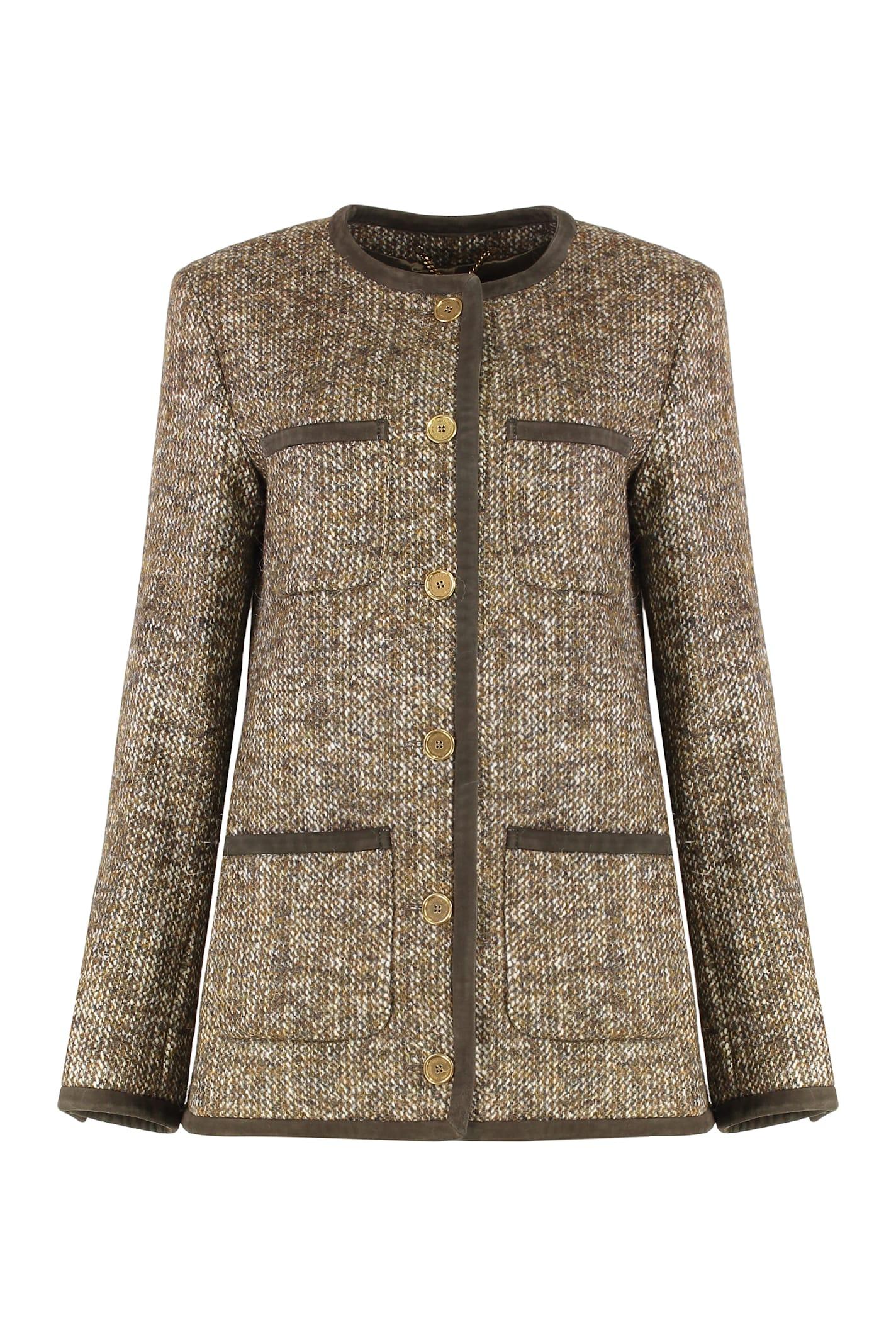 golden goose wool tweed jacket
