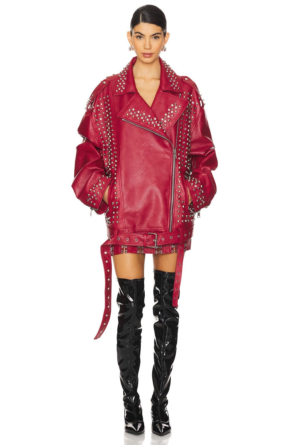 goldie studs biker jacket