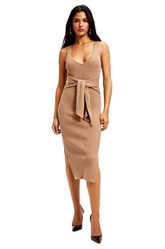 good american belted body dress, taupe (3)