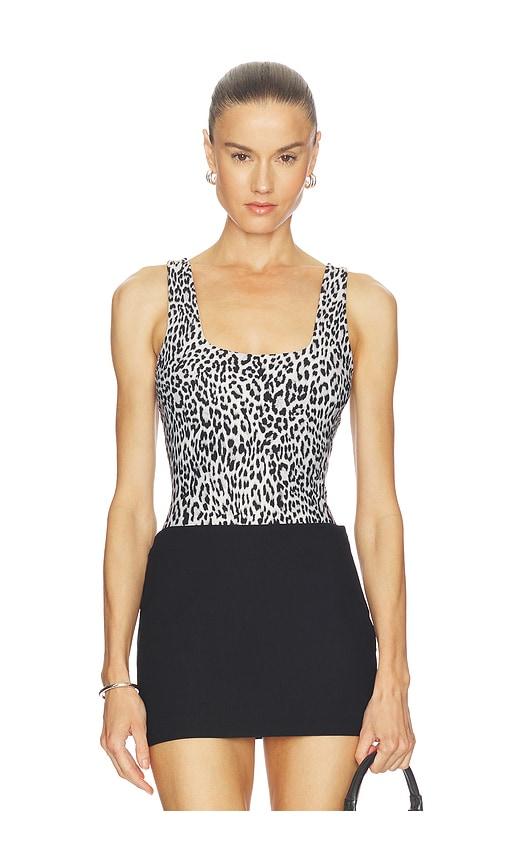 good american weightless scuba modern tank bodysuit in grey,black.