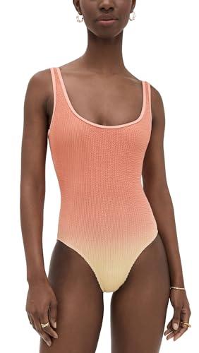 good american women's always fits modern tank one piece, peach ring, l-xl