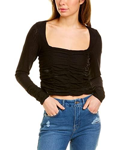 good american womens night out top, 0, black