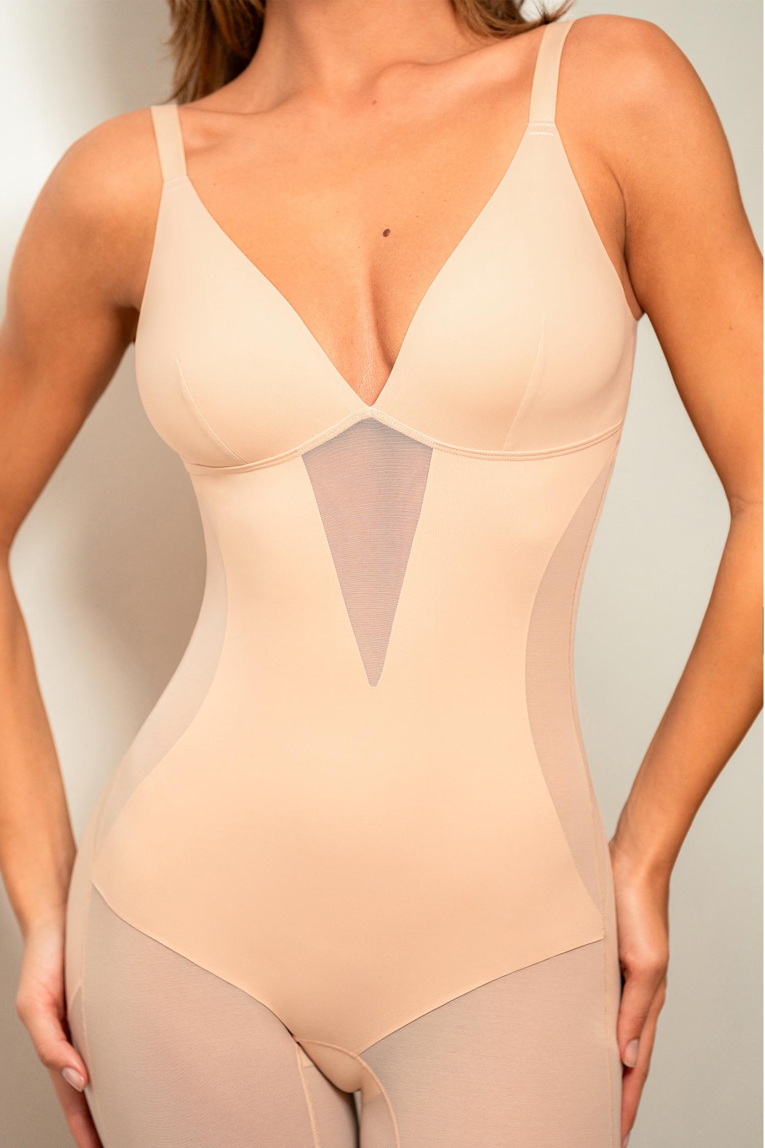 good as is nude shapewear bodysuit - l