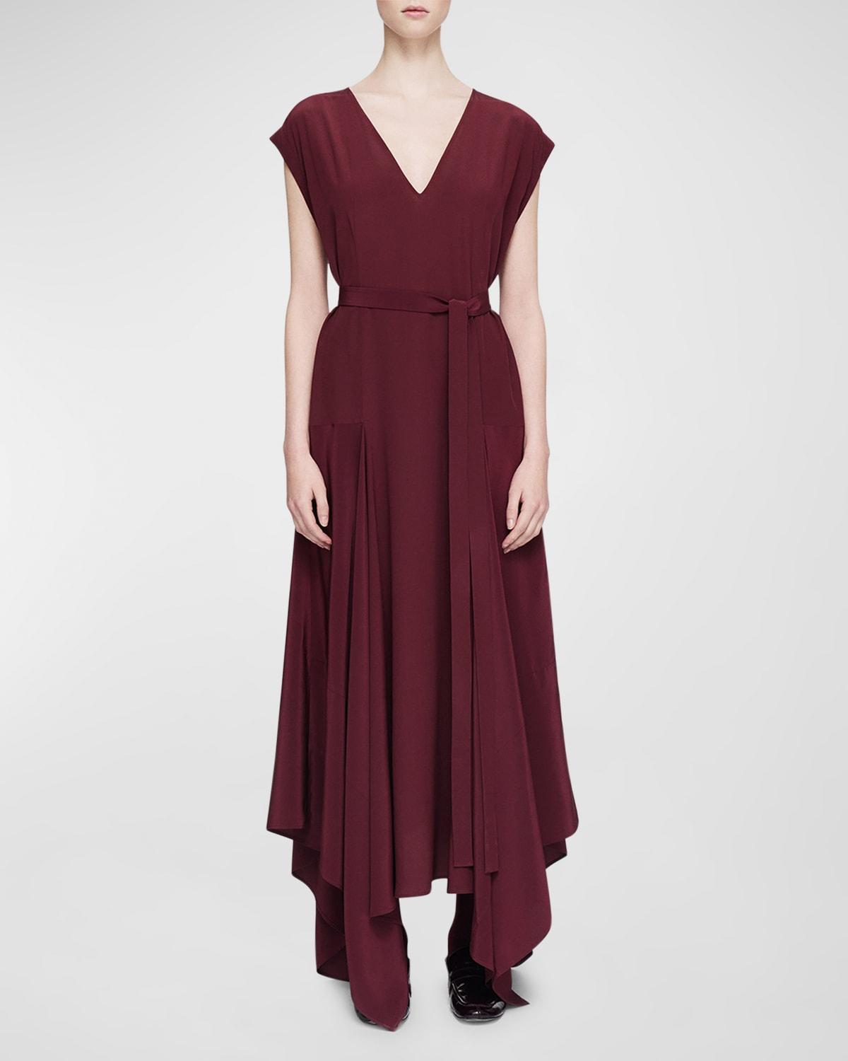 goodman handkerchief silk maxi dress