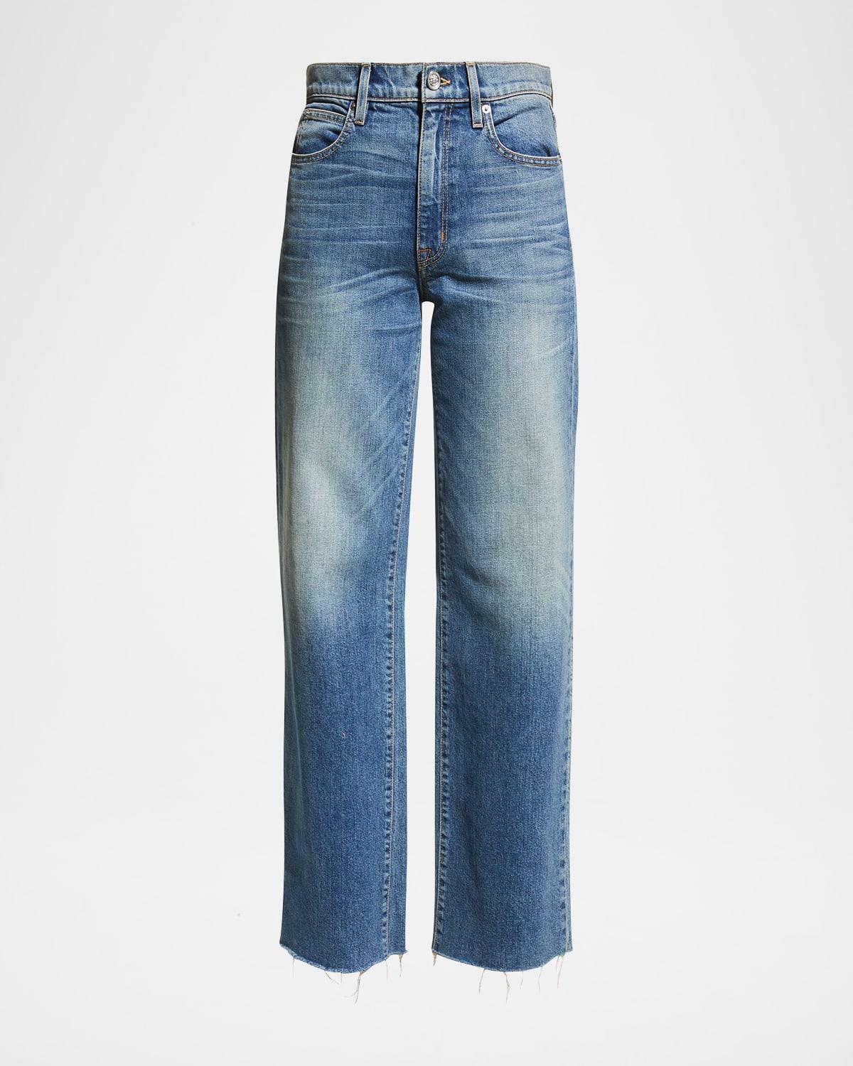 grace raw hem wide-leg jeans