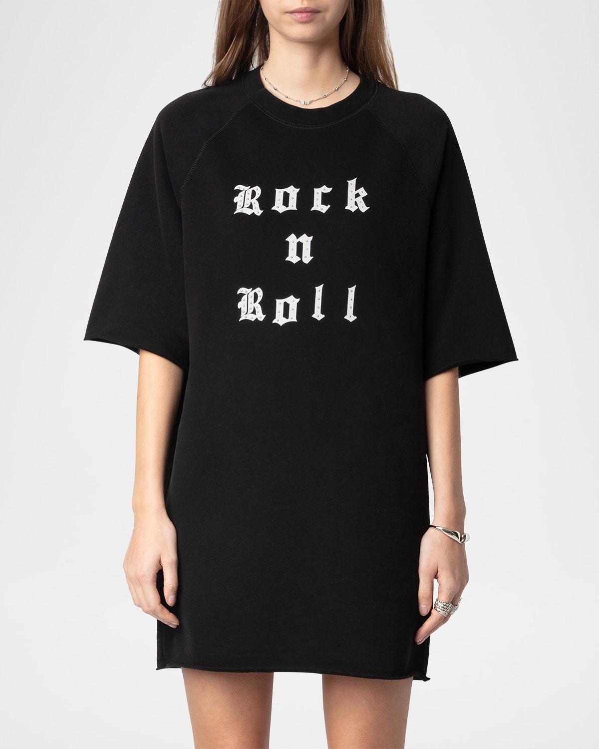 grace studded rock n roll mini dress