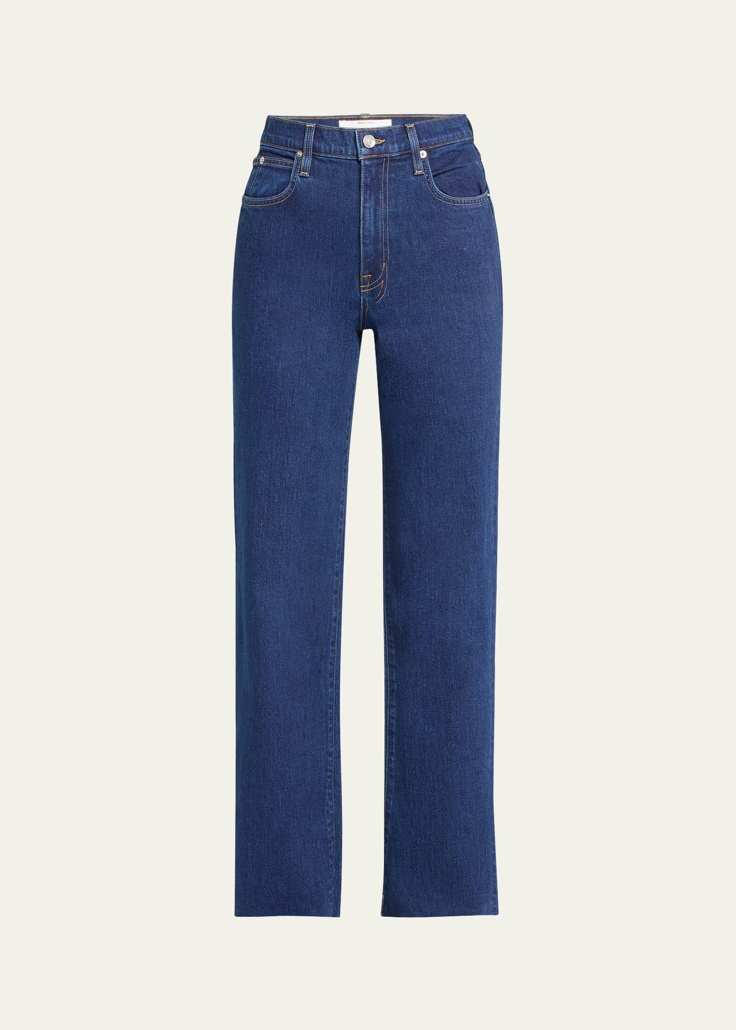 grace wide-leg raw hem jeans