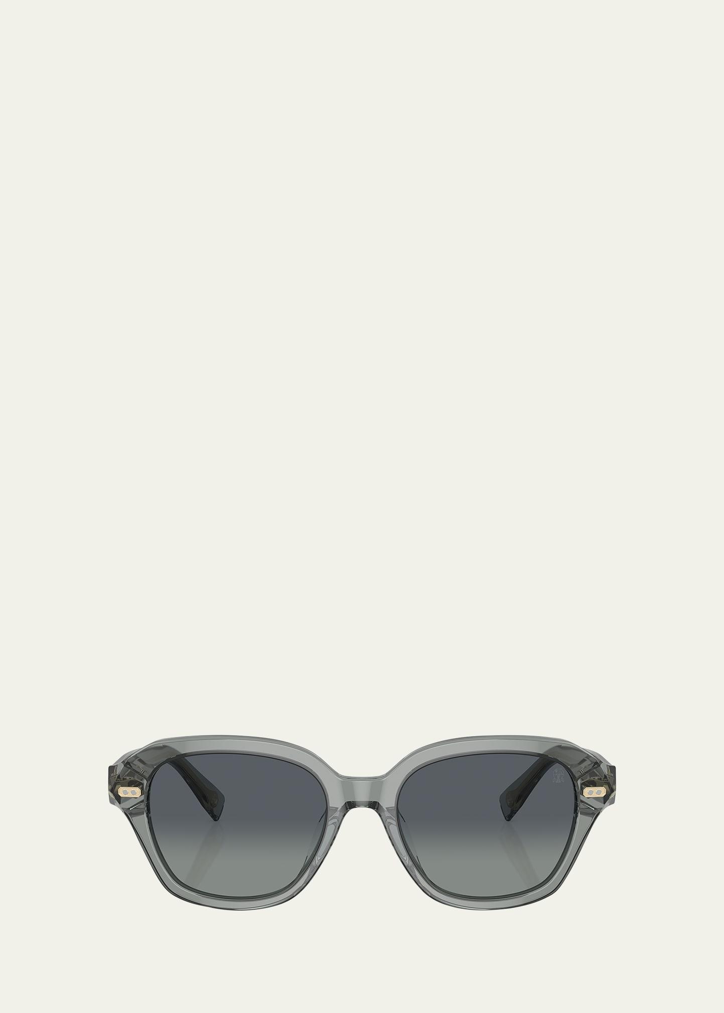 gradient acetate square sunglasses