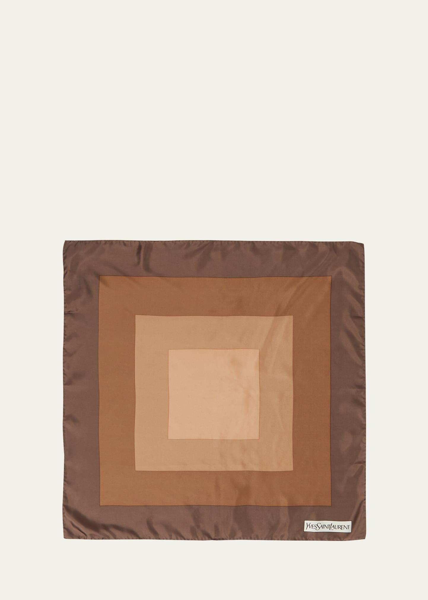 gradient concentric silk square scarf