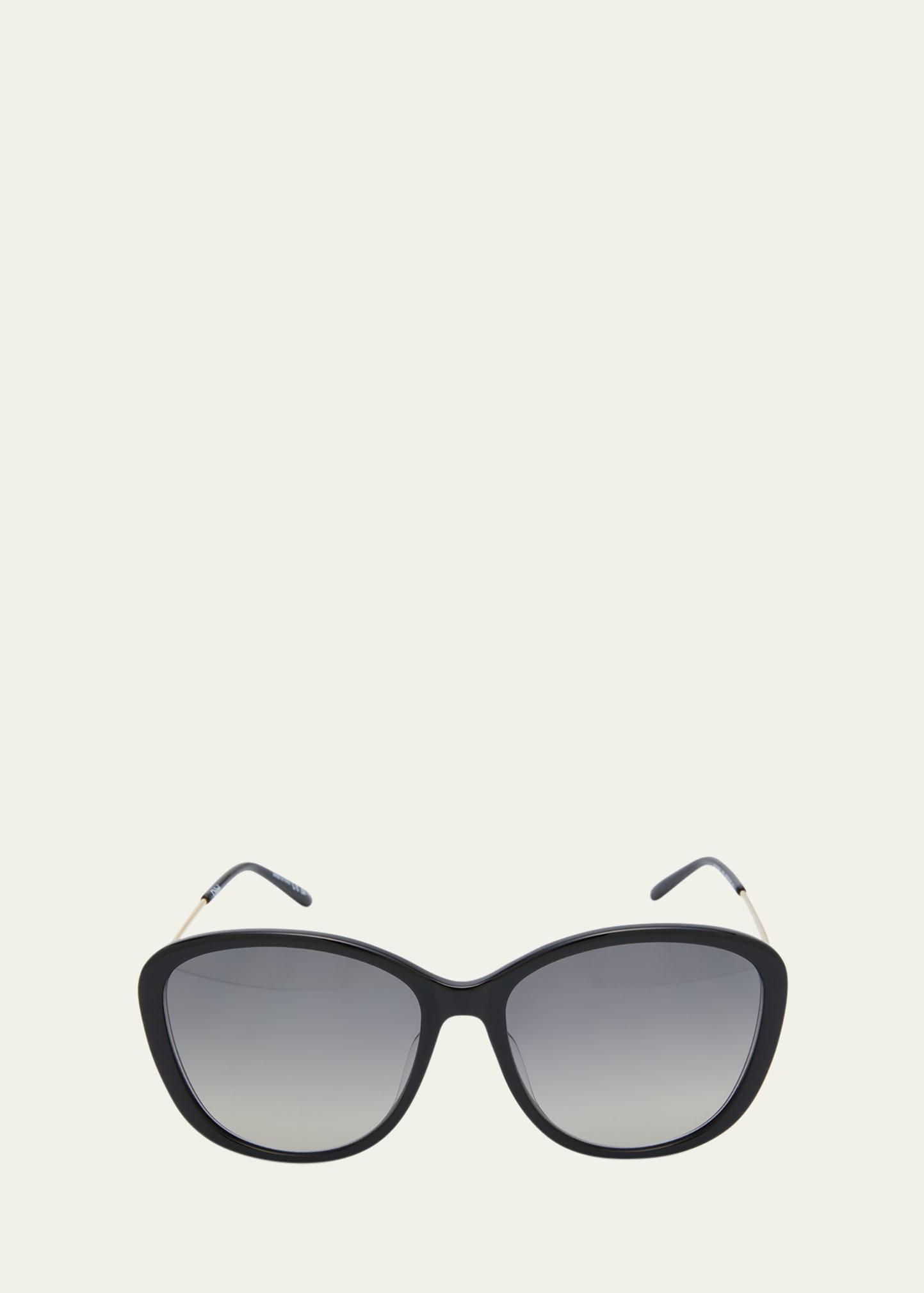 gradient round acetate sunglasses