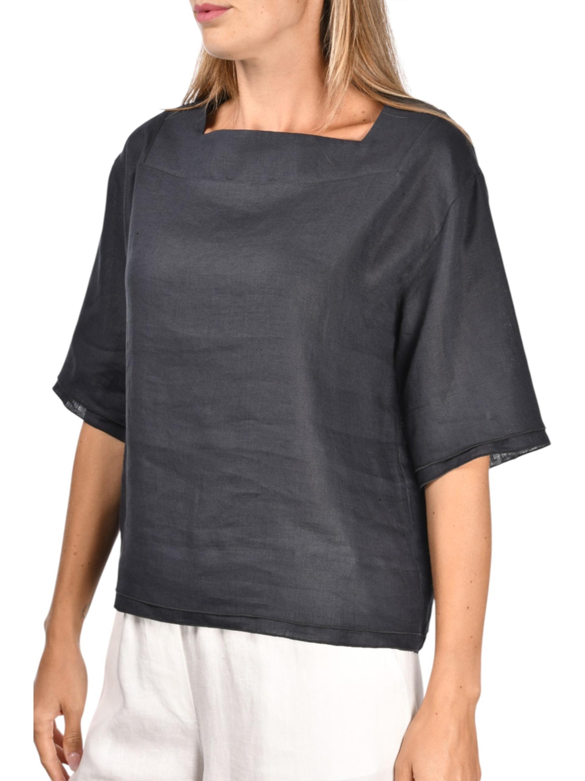 gran sasso blusa blue top - women
