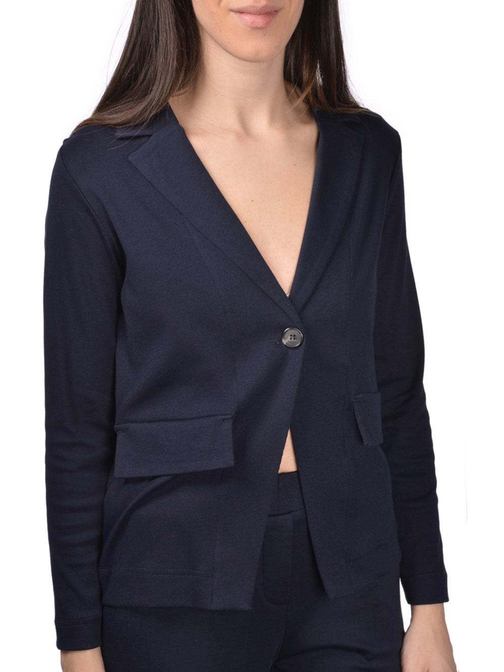 gran sasso giacchina blue co ea blazer - women
