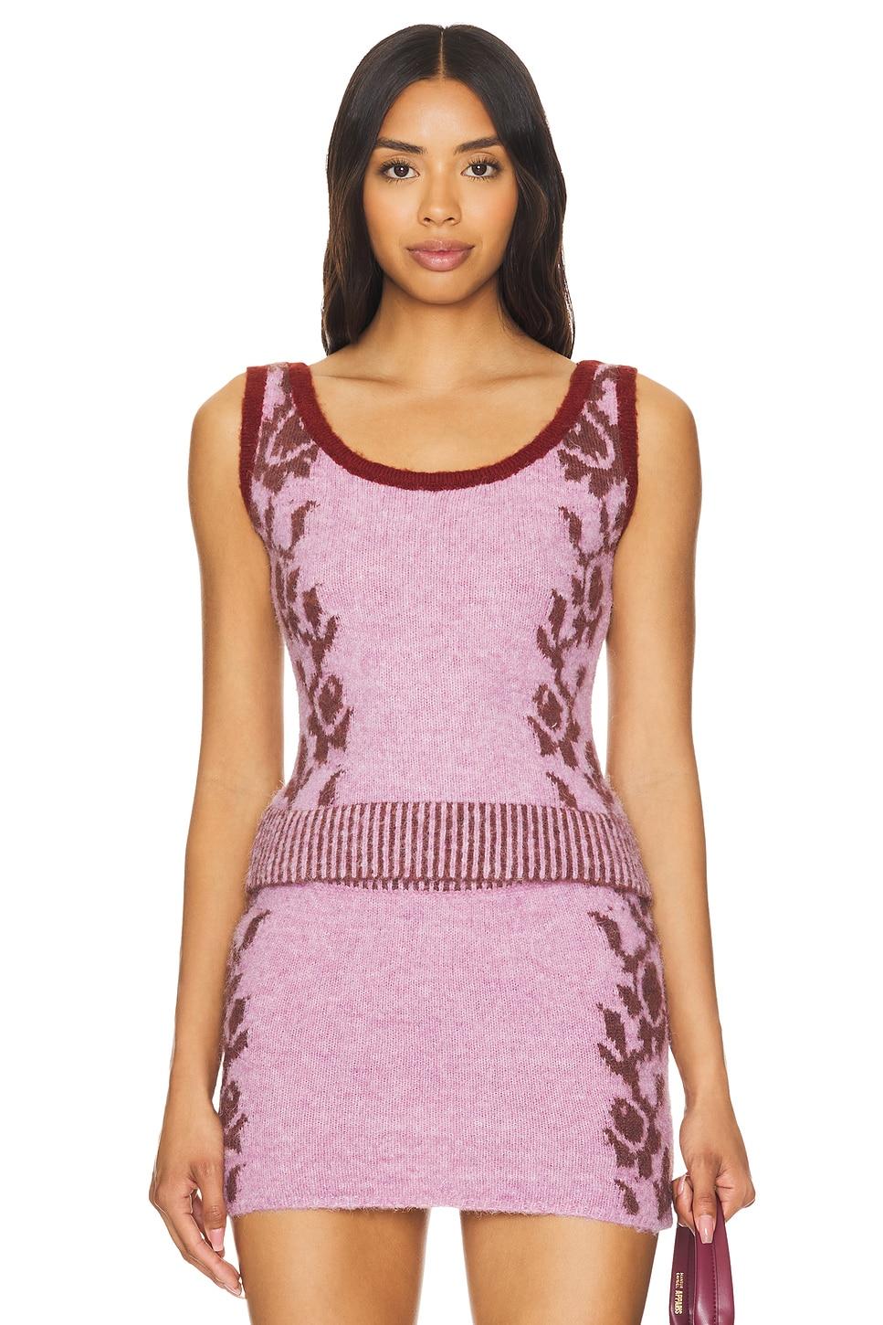 grandma flower sleeveless knit