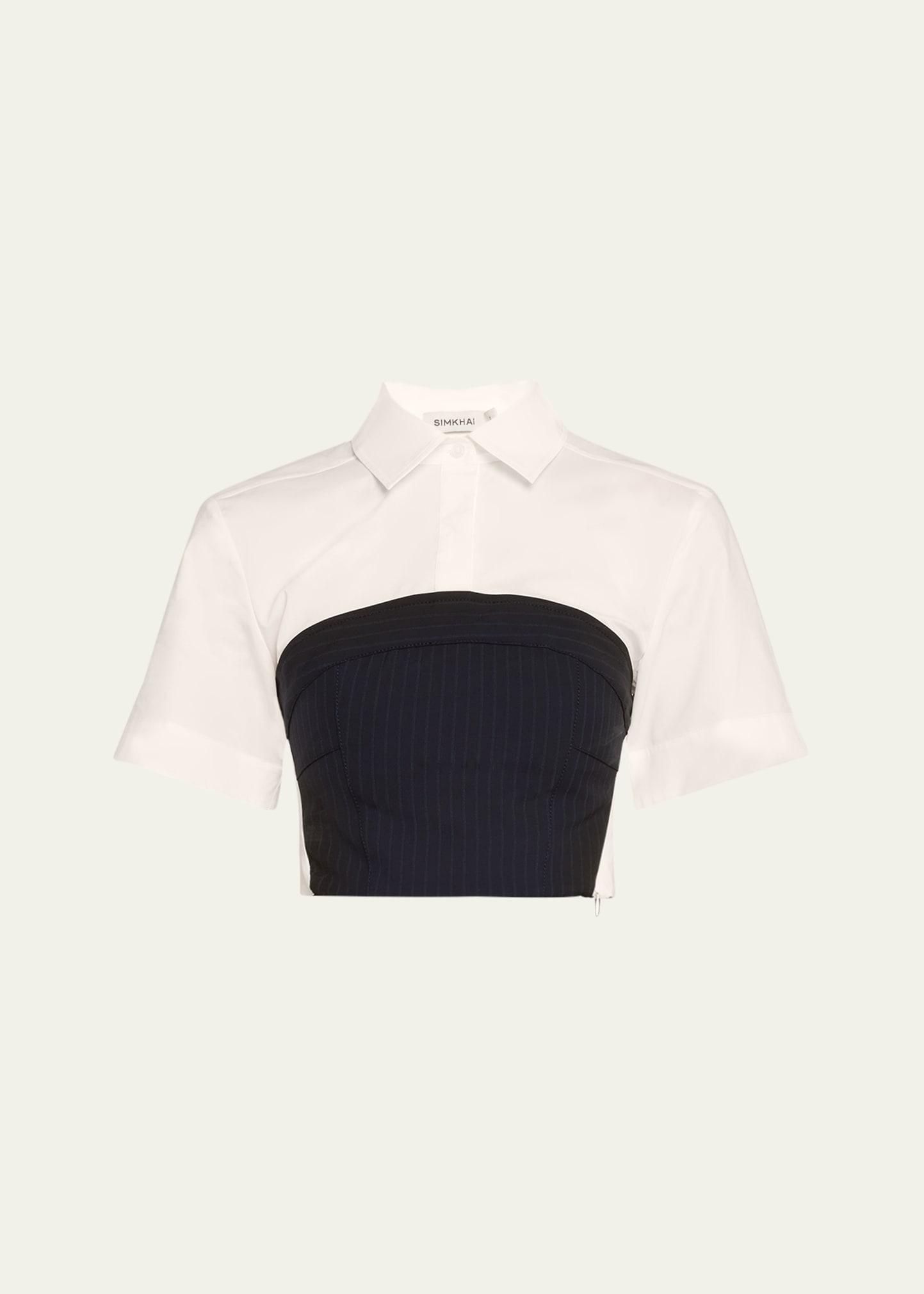 granger short-sleeve combo top