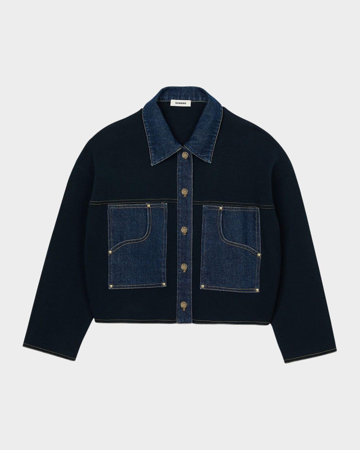granville denim cardigan