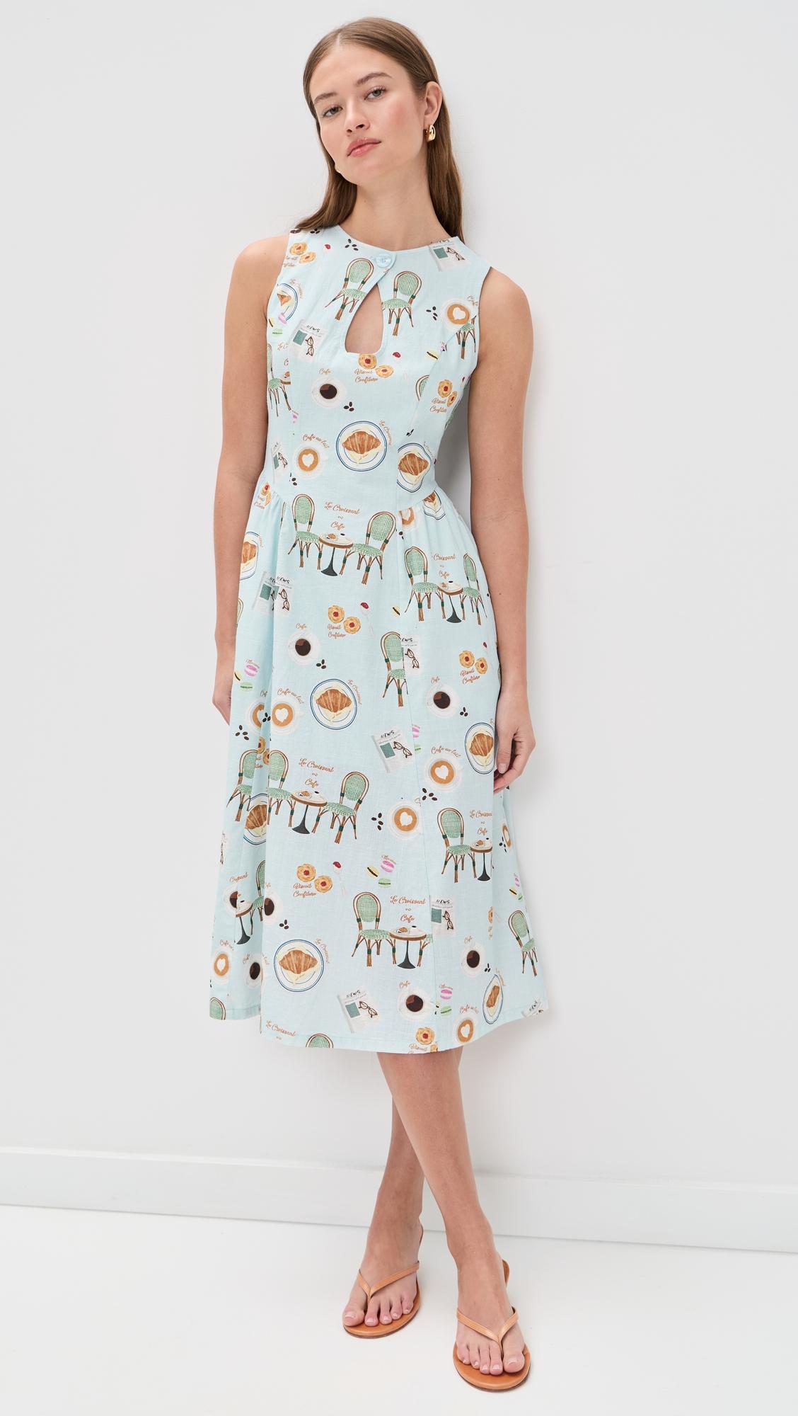 graphic midi dress