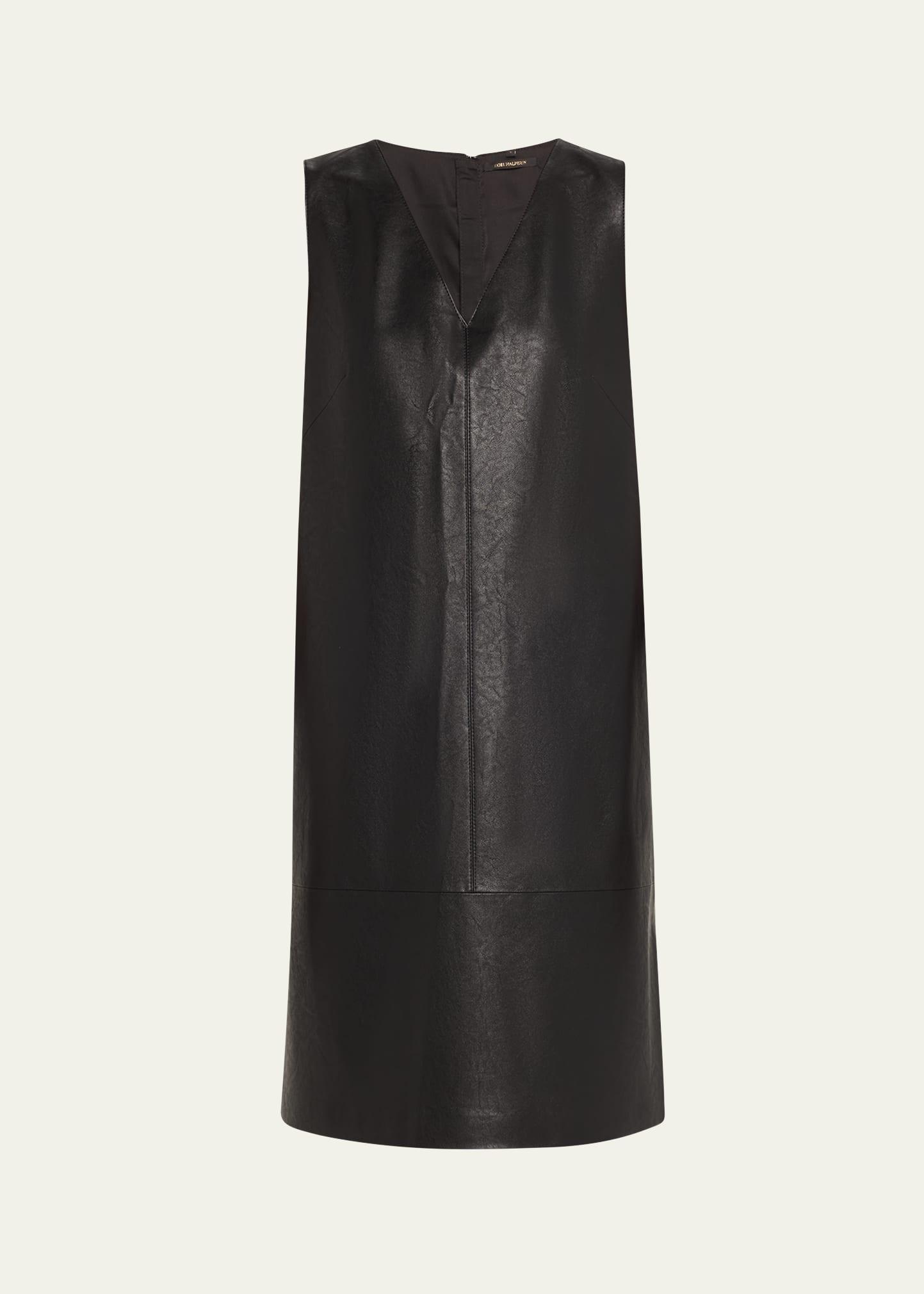 graylen sleeveless vegan leather dress