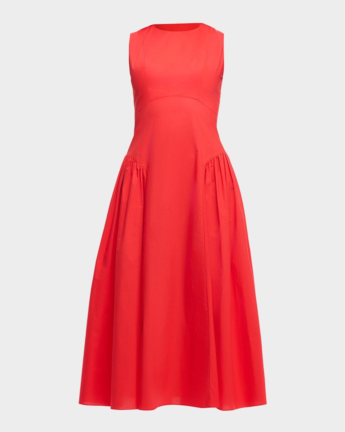 grayson drop-waist sleeveless a-line dress