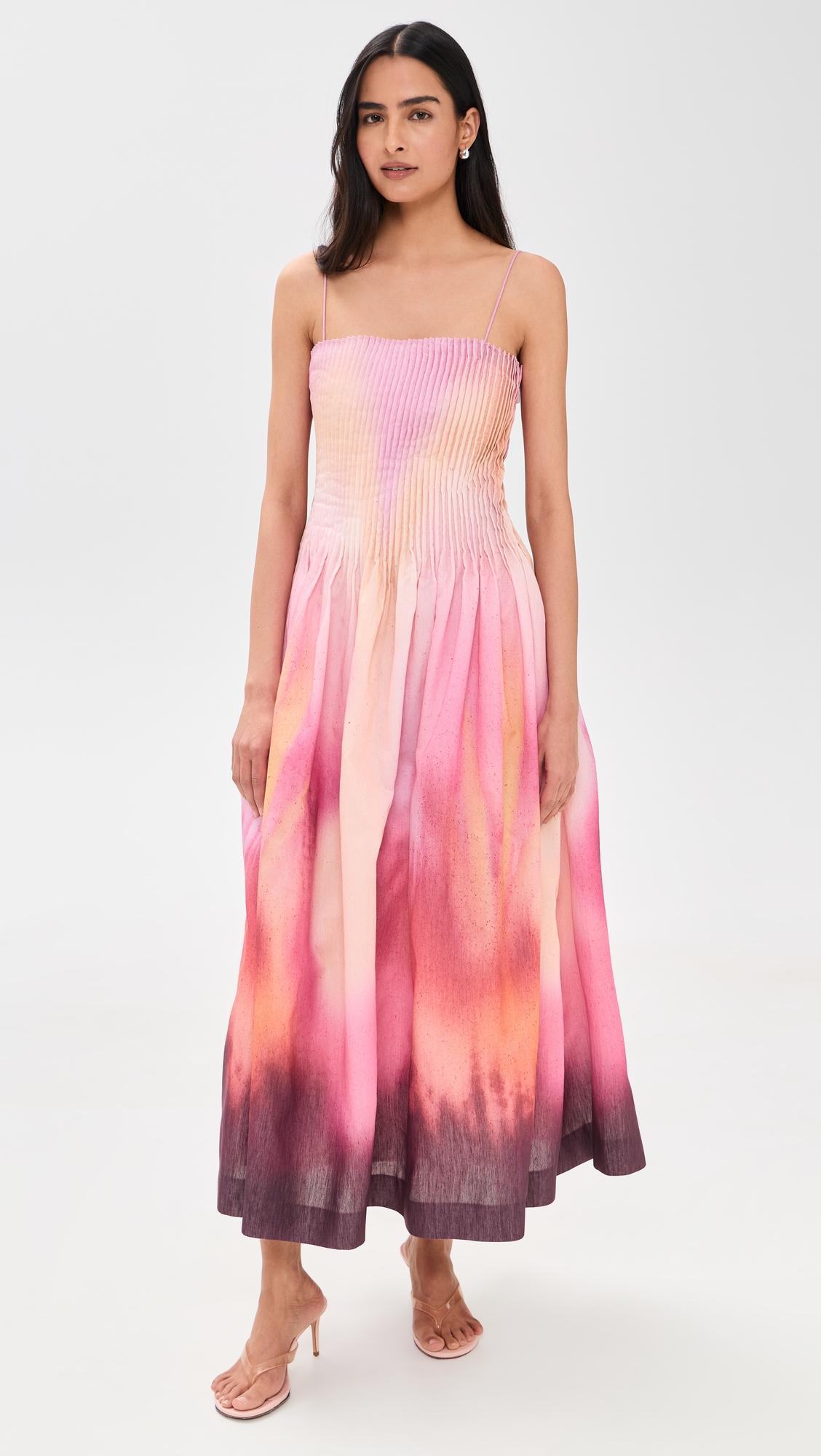 grecia pleated dress