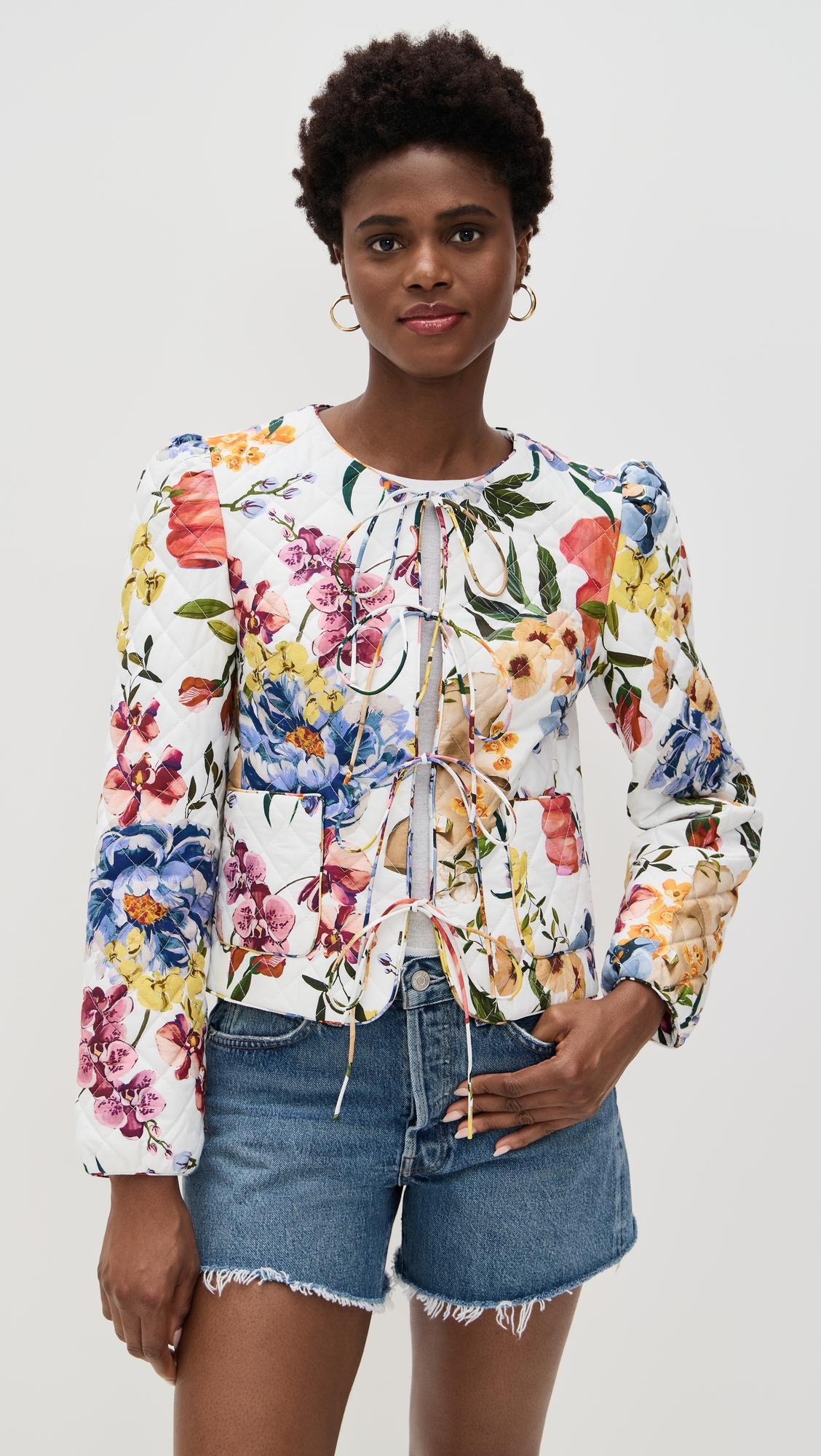 greek garden quilted jacket