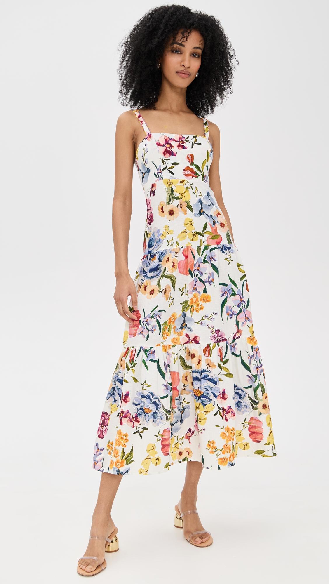 greek garden sleeveless maxi dress