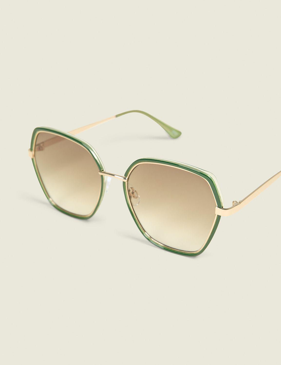 green oversized sunglasses