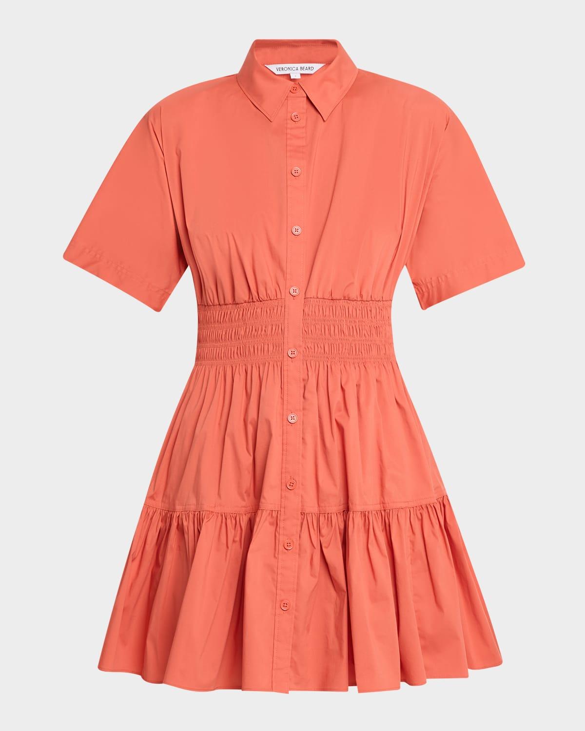 greta button-front shirtdress