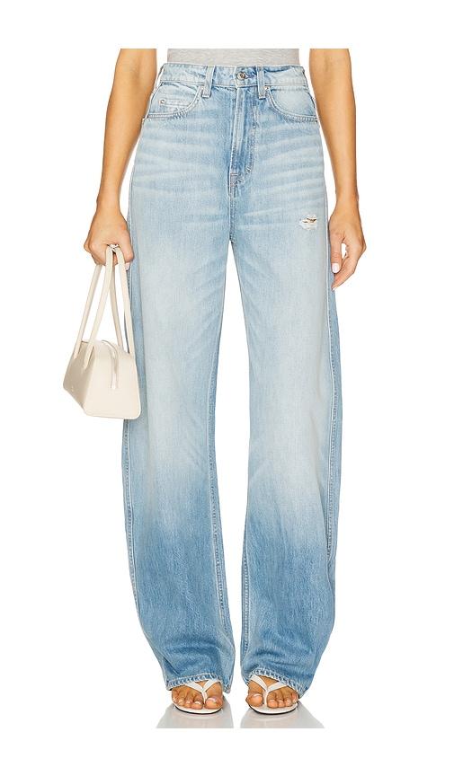 grlfrnd austen high rise curve jeans in blue.