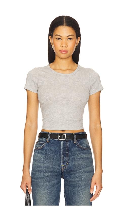 grlfrnd baby tee in grey.