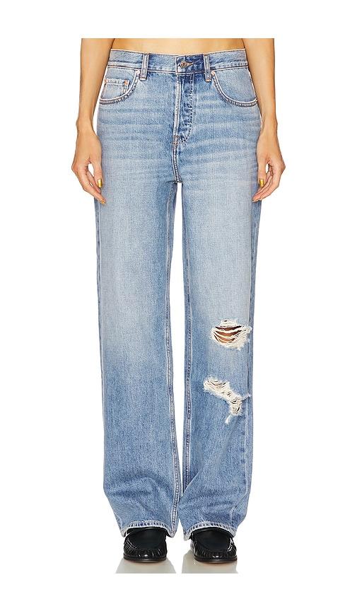 grlfrnd bella low rise boyfriend in denim-light.