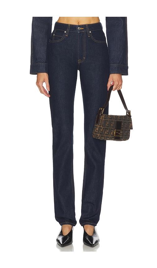 grlfrnd cigarette jean in blue.