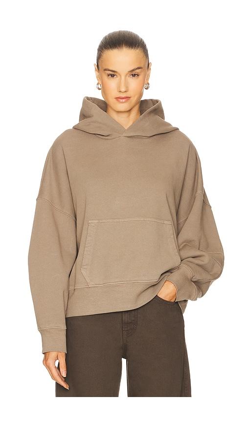 grlfrnd essential hoodie in brown.