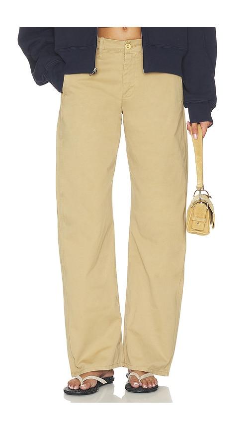 grlfrnd farren curve chino in tan.