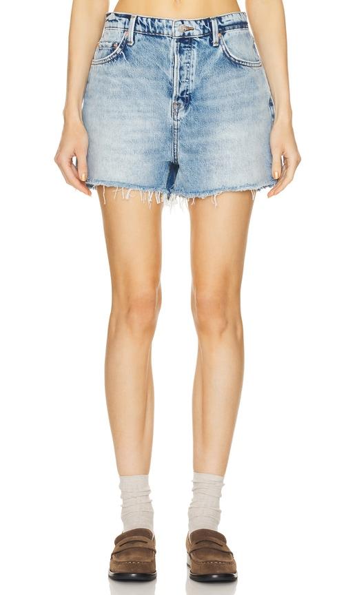 grlfrnd kady low rise relaxed boyfriend short in denim-light.