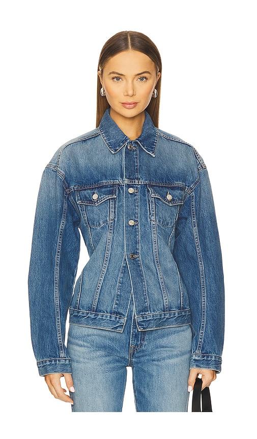 grlfrnd simone jacket in blue.