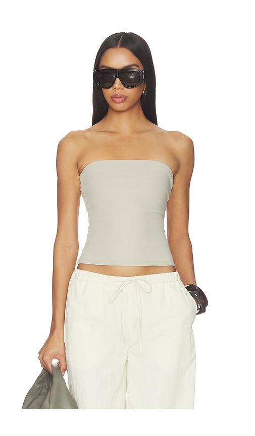 grlfrnd tube top in grey.