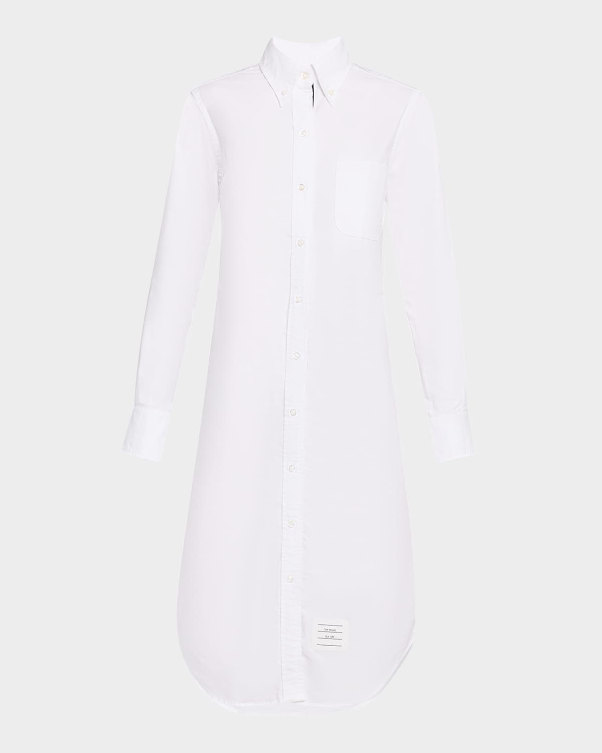 grosgrain placket oxford shirtdress