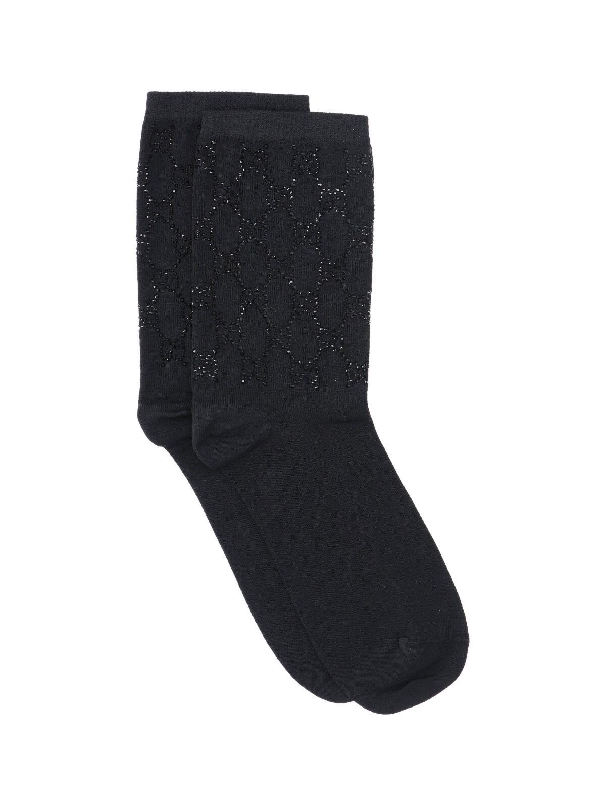gucci "gg supreme" glitter socks