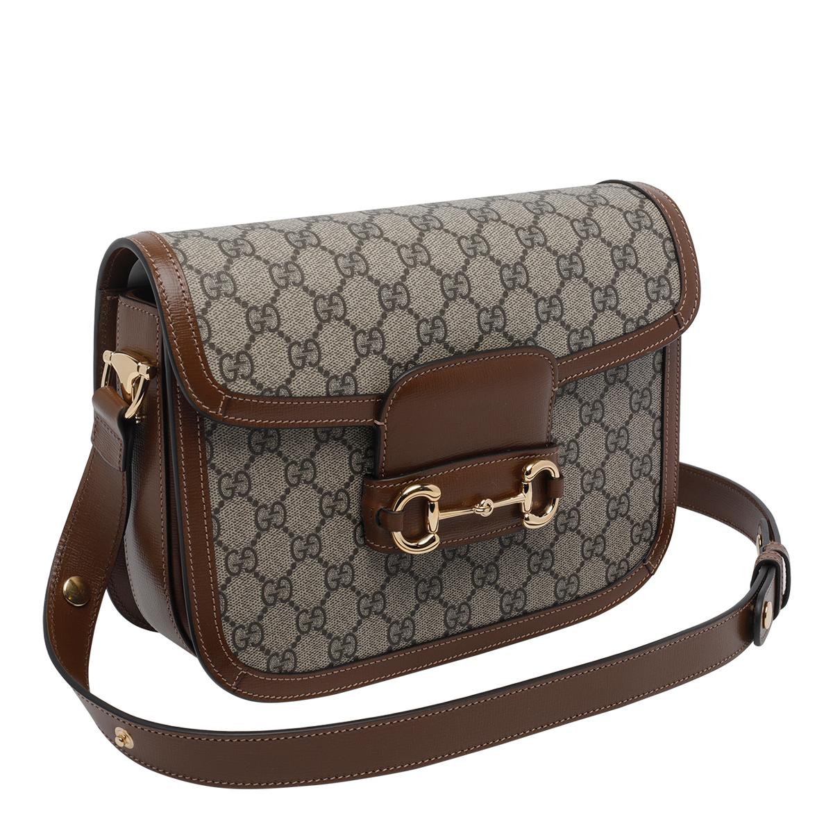gucci bags brown coated fabric gg - women