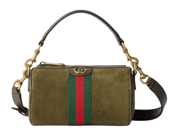 gucci bags olive green suede - women