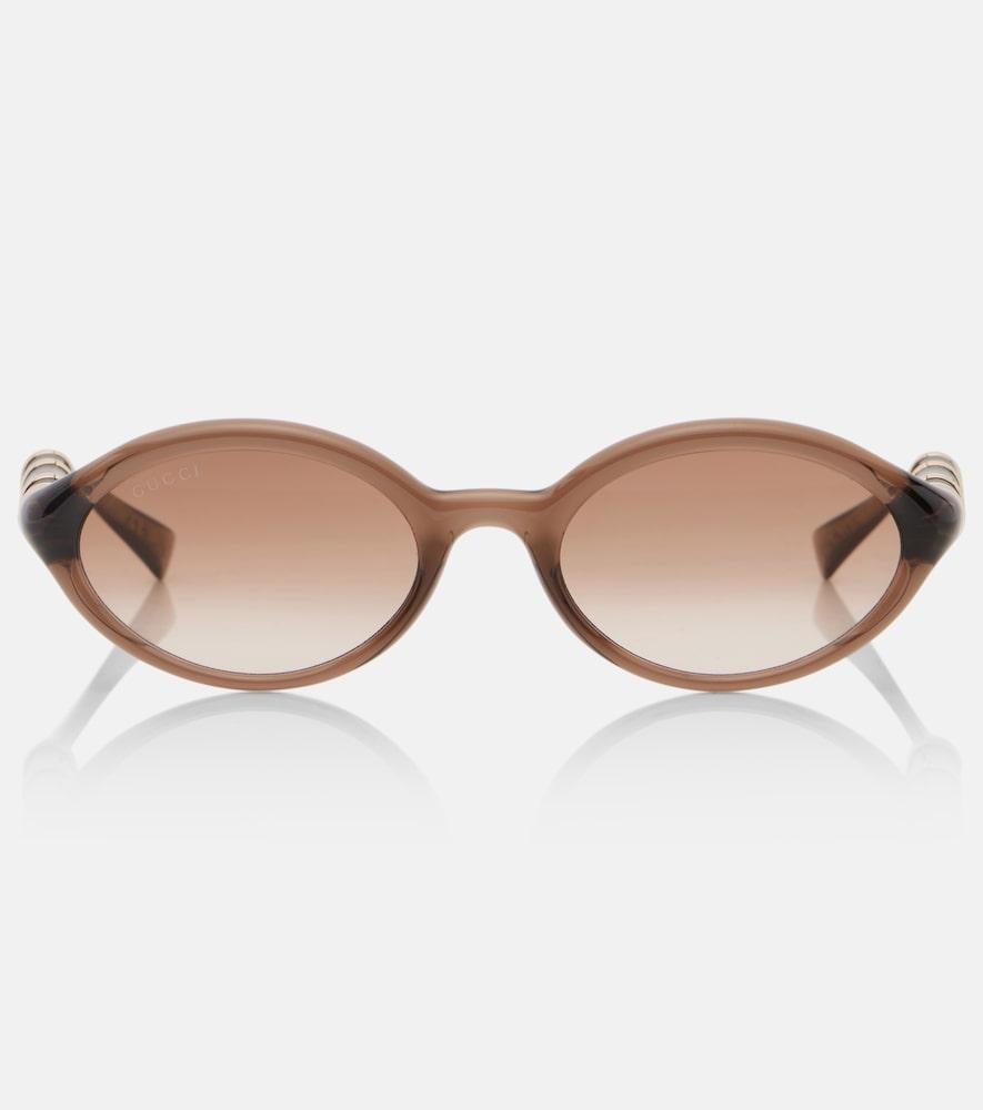 gucci bamboo oval sunglasses