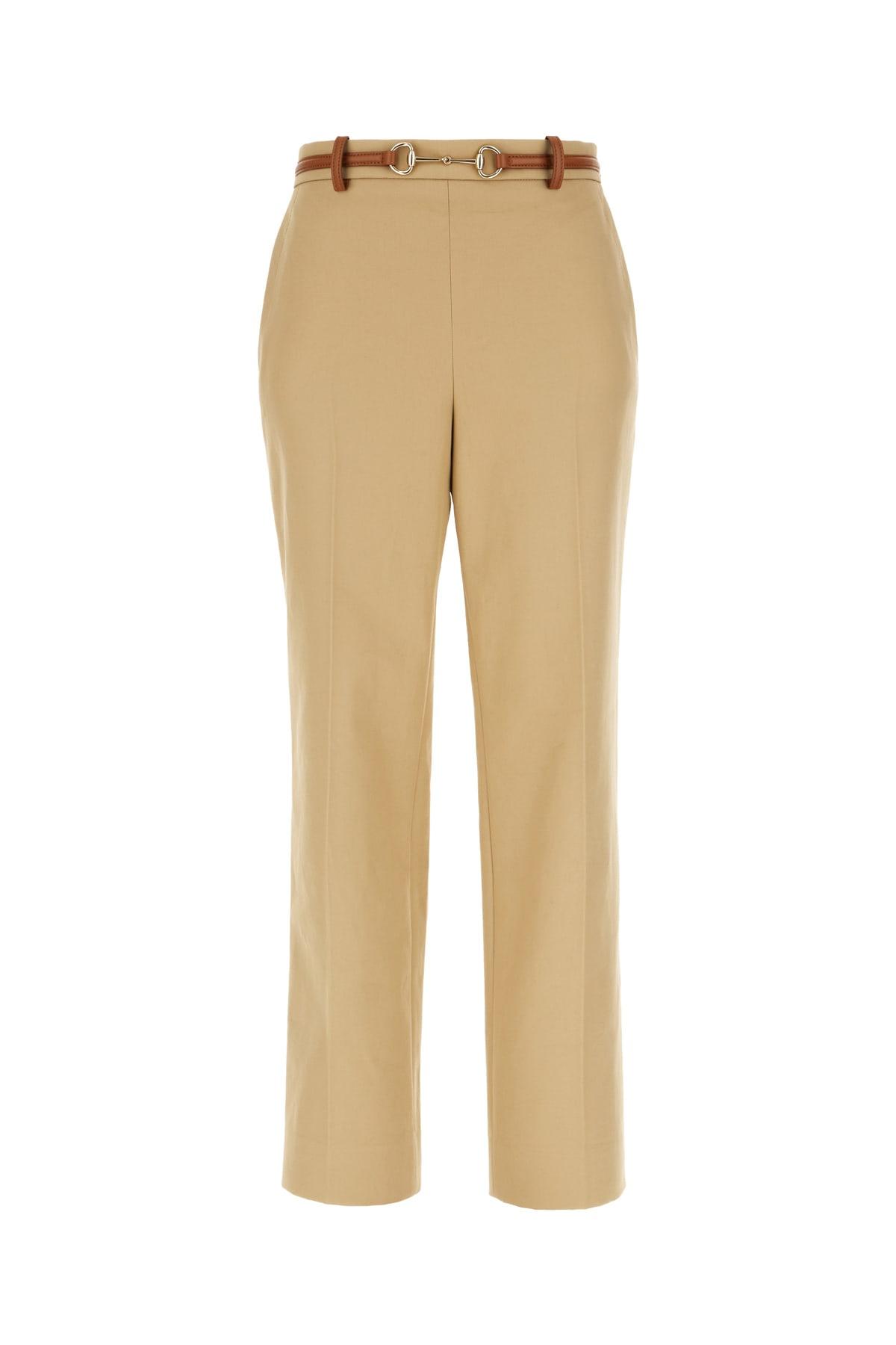 gucci beige cotton pants