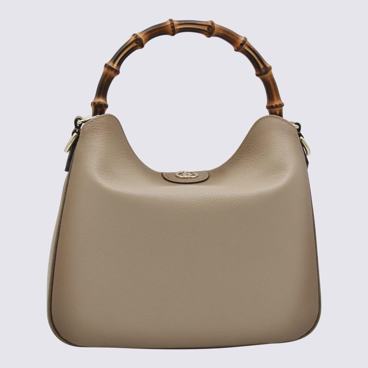 gucci beige leather diana medium top handle bag