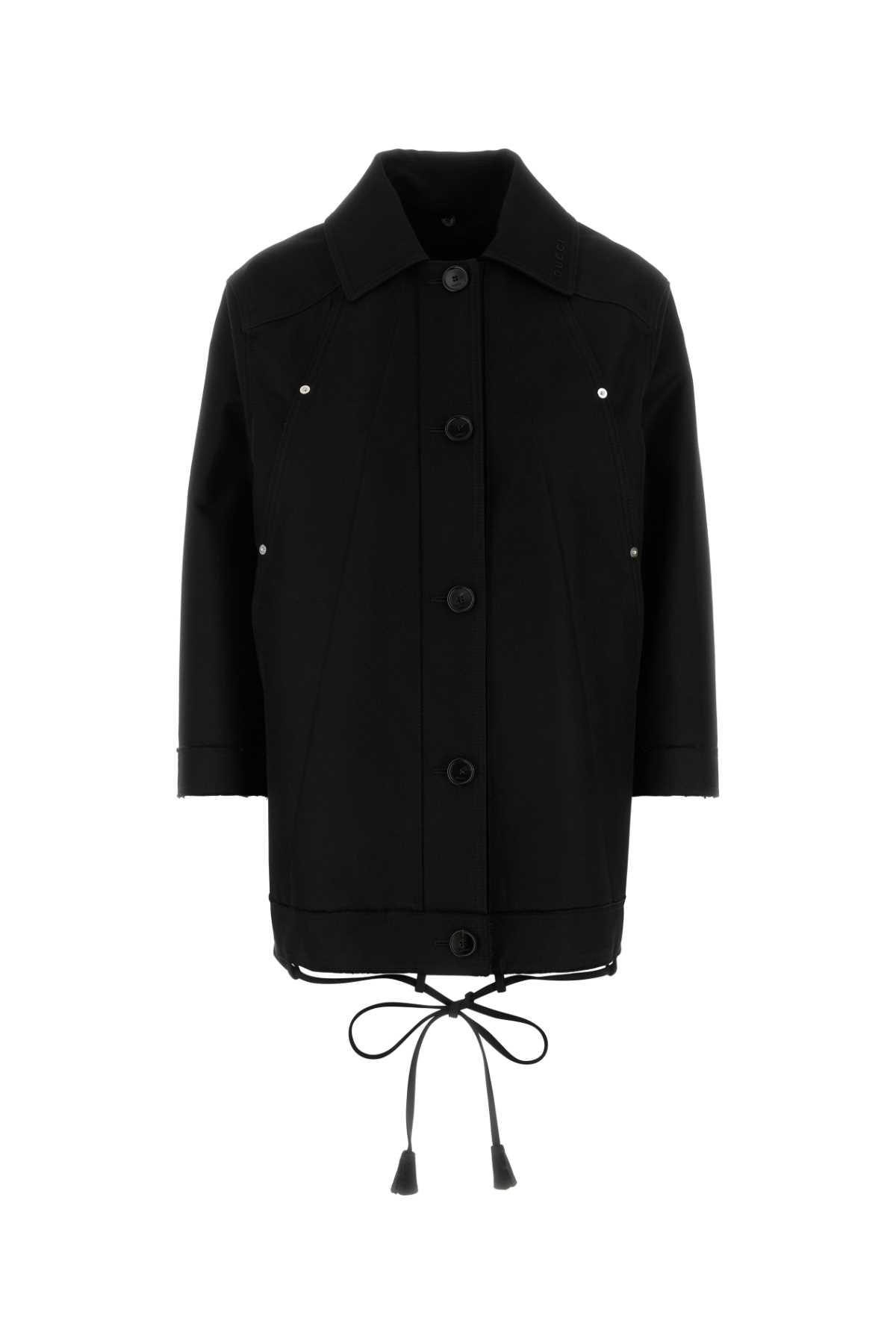 gucci black gabardine jacket