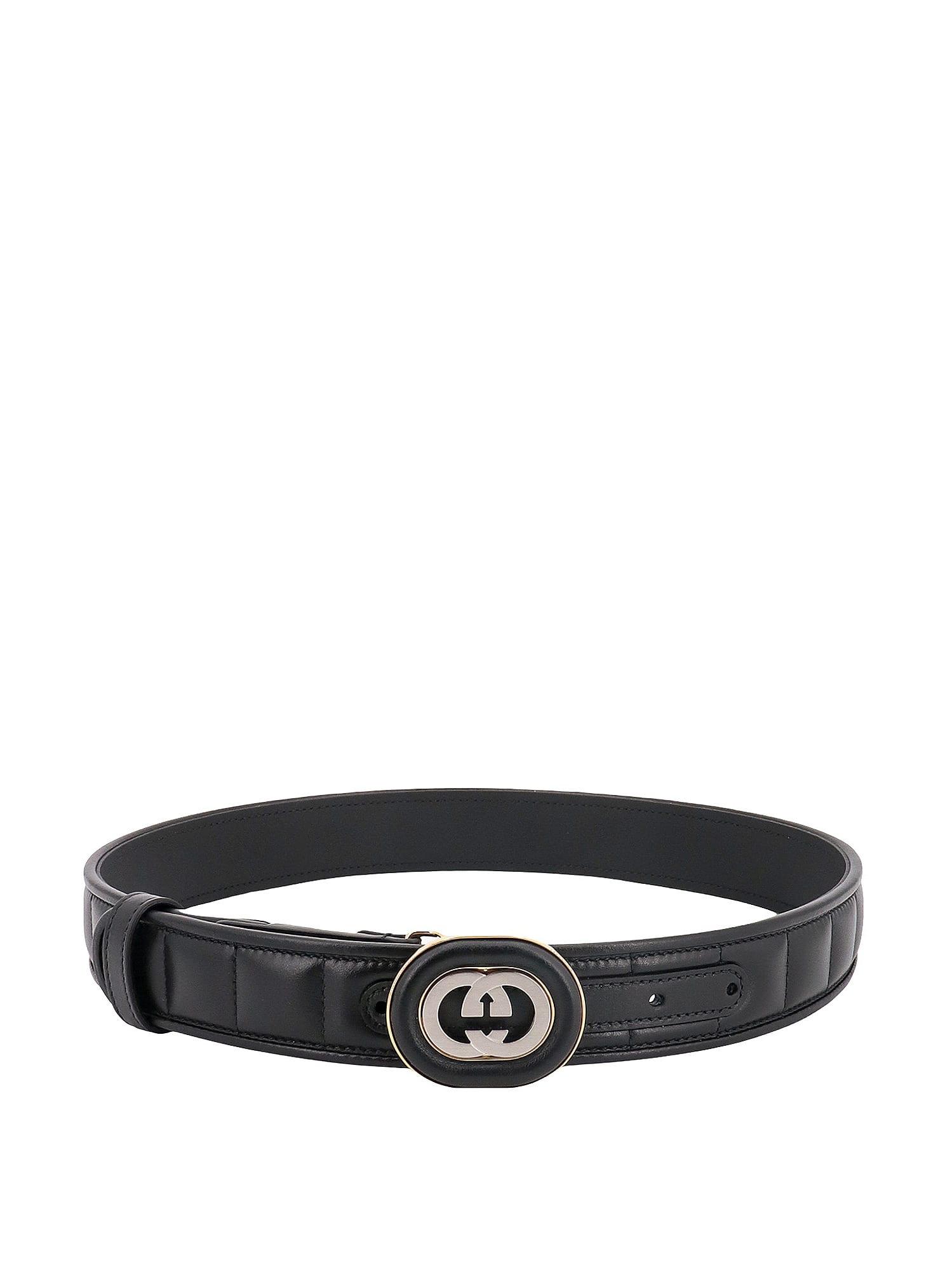 gucci black leather belt
