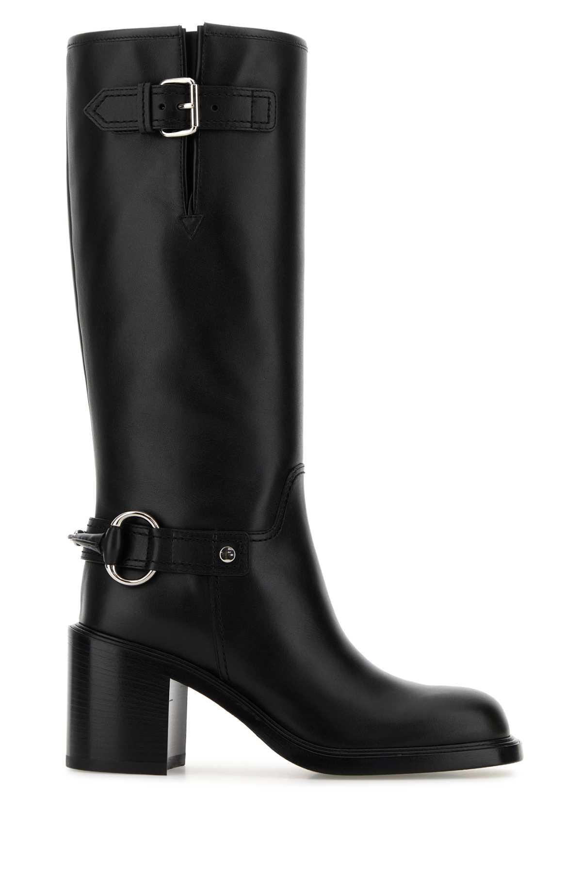gucci black leather boots