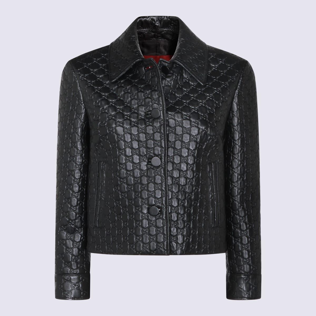 gucci black leather jacket