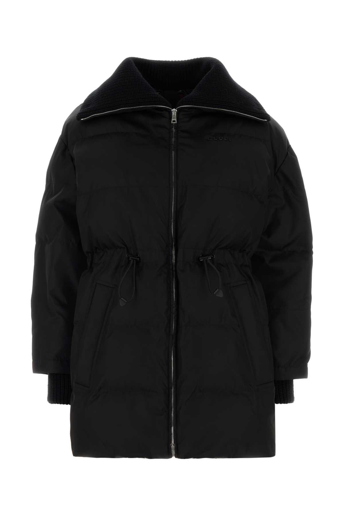 gucci black nylon padded jacket