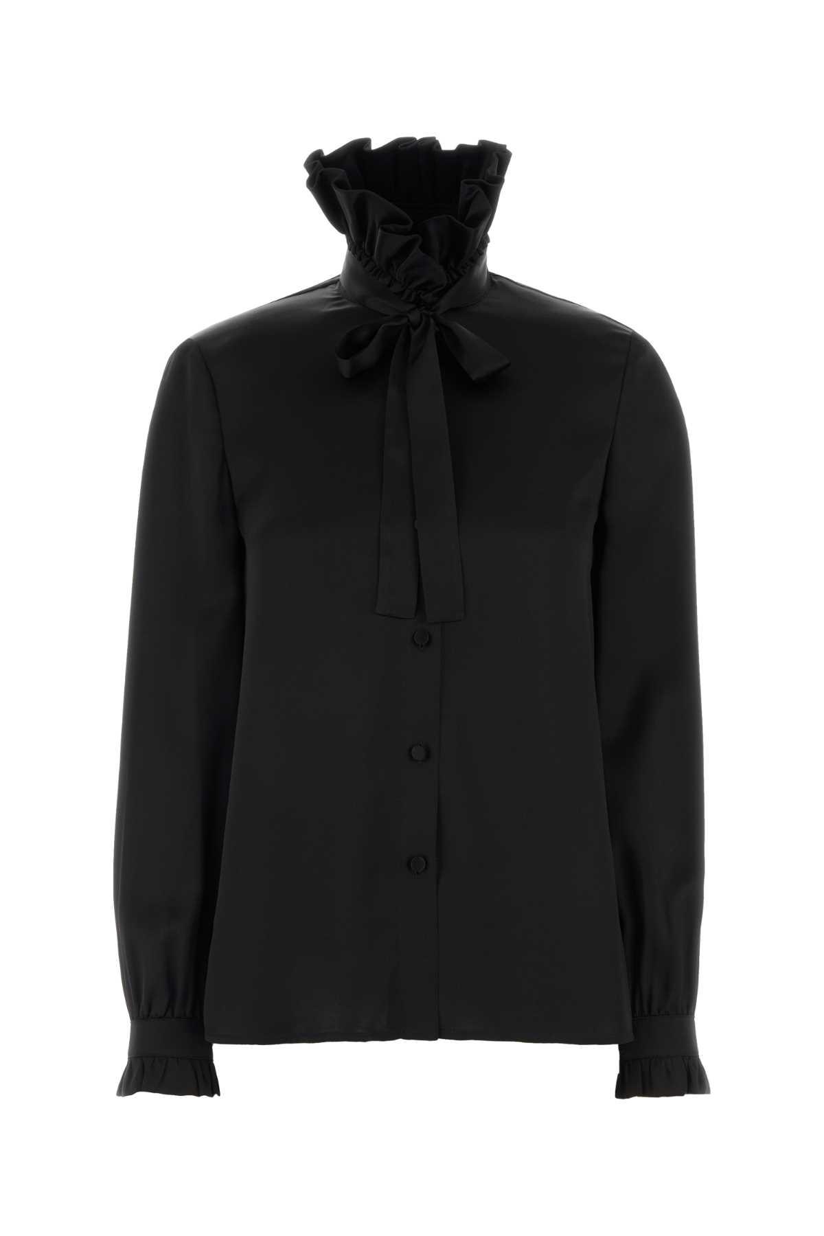 gucci black silk shirt